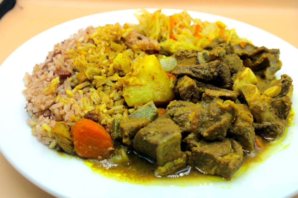 Curried Goat plate